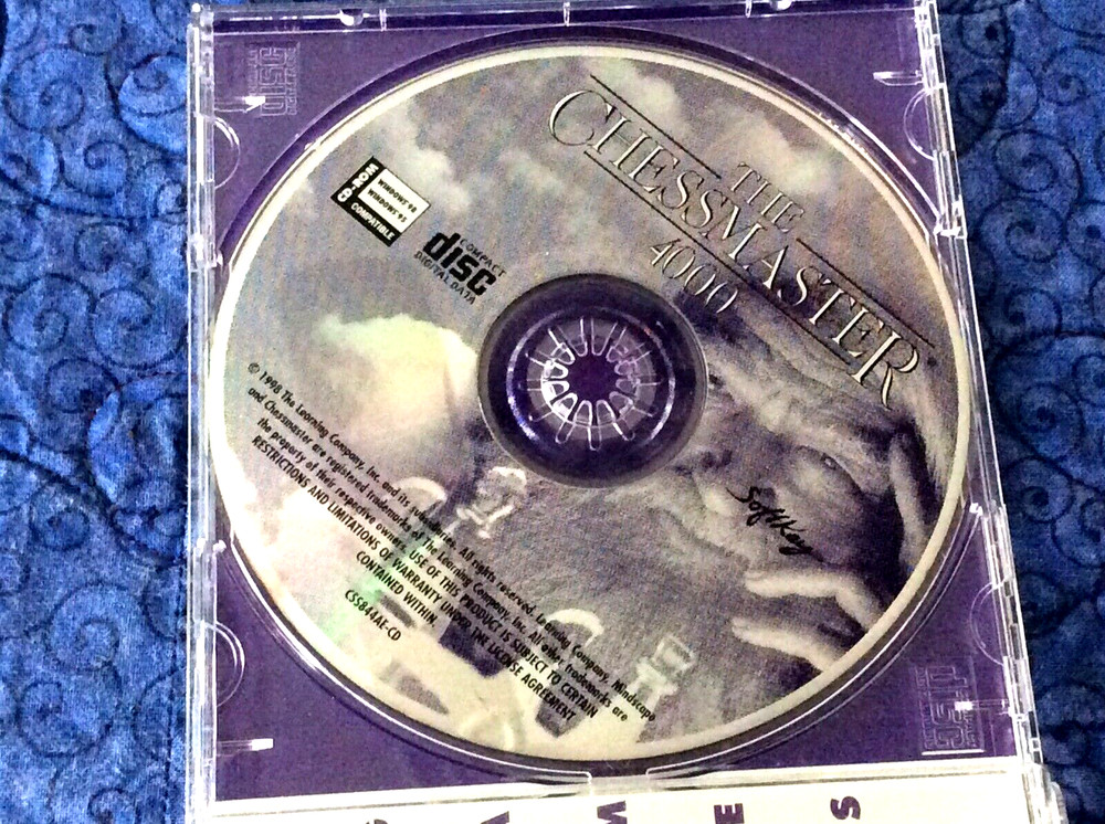 Preowned - “ The Chessmaster 4000” DVD -Windows 95 & 98 -original Papers & Case
