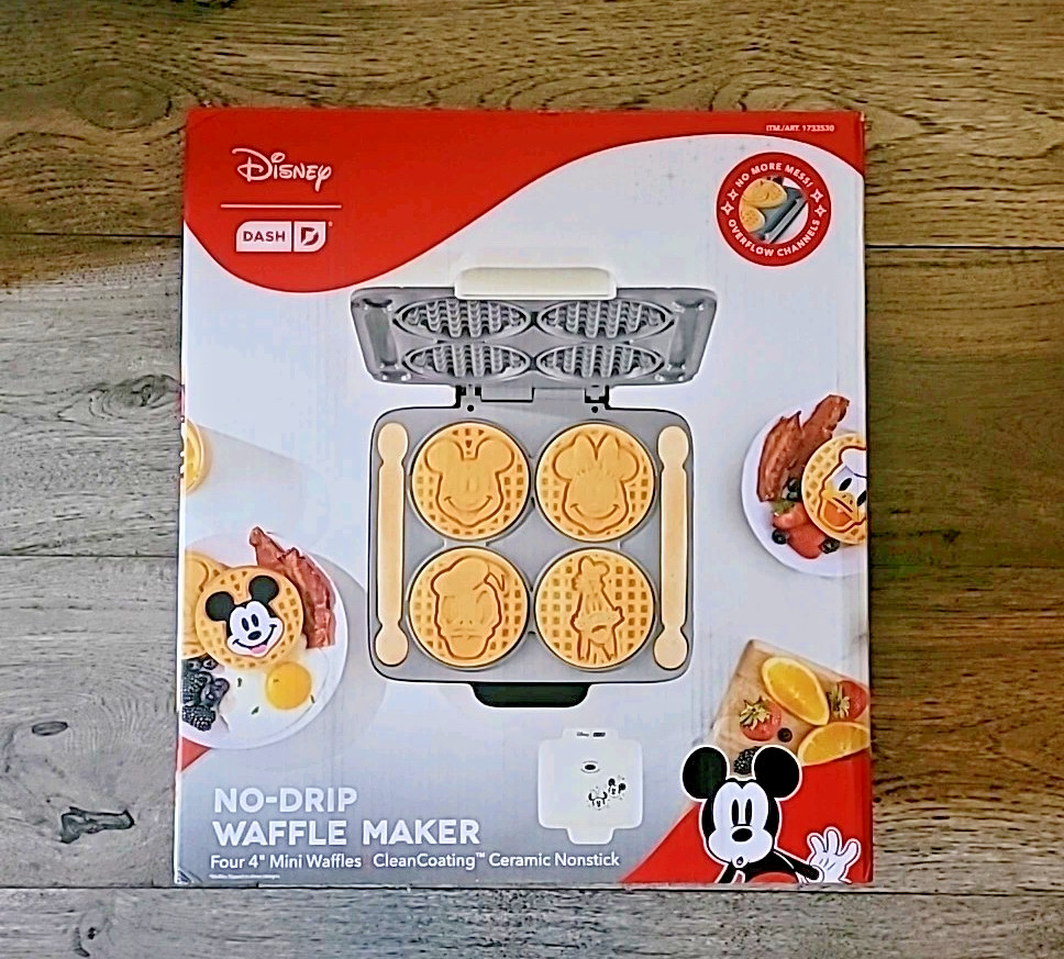 Dash Disney Mickey & Friends Waffle Maker, No-Drip, Ceramic Nonstick