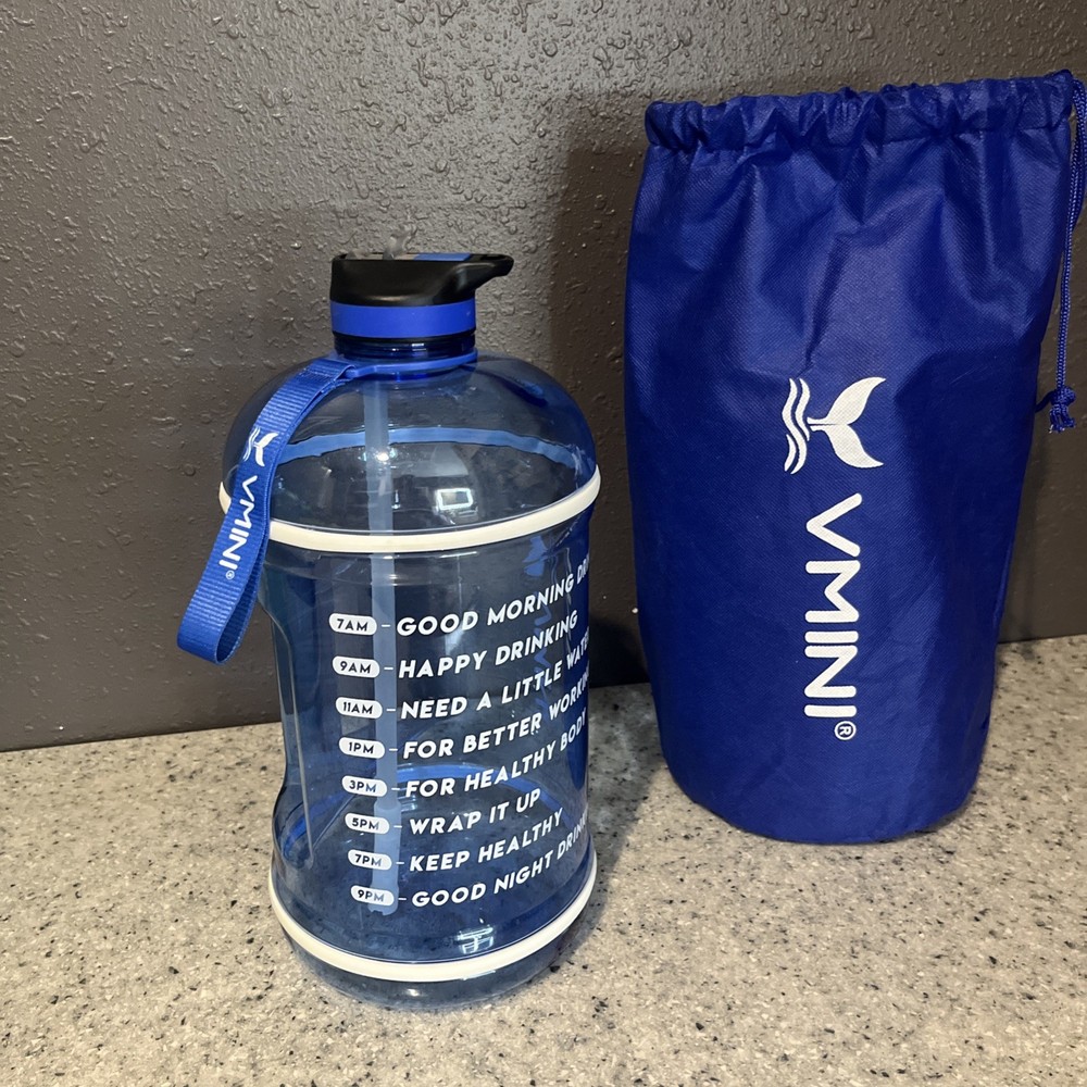 Vmini Reusable Water Jug 1 gallon Blue