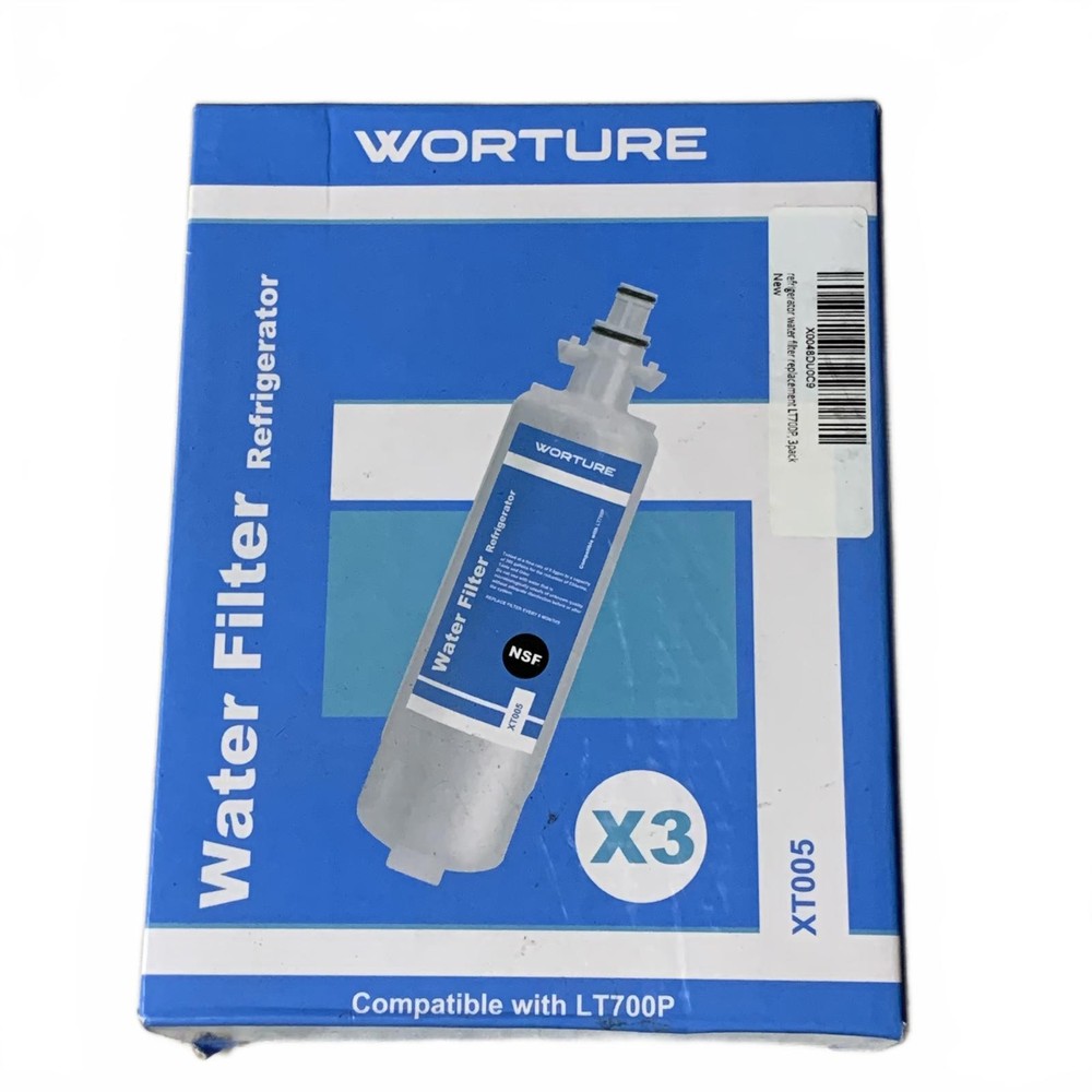 WORTURE XT005 Refrigerator Water Filter Compatible with LT700P - Pack of 3