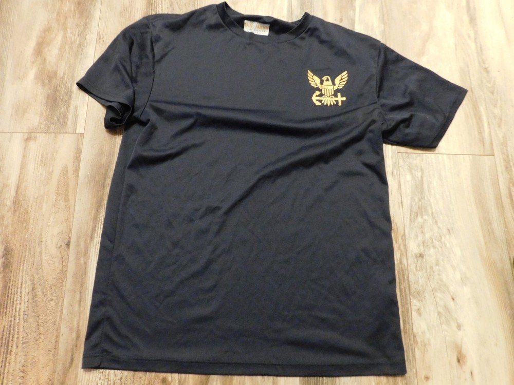 US NAVY SOFFE SHORT SLEEVE NAVY BLUE SHIRT SIZE MEDIUM