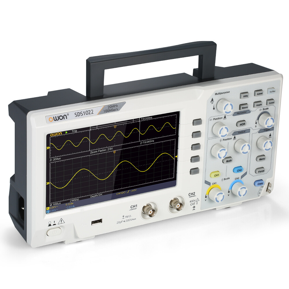 SDS1022 Oscilloscope 2Channels Oscillometer Digital Storage Oscilloscope 2CH 20M