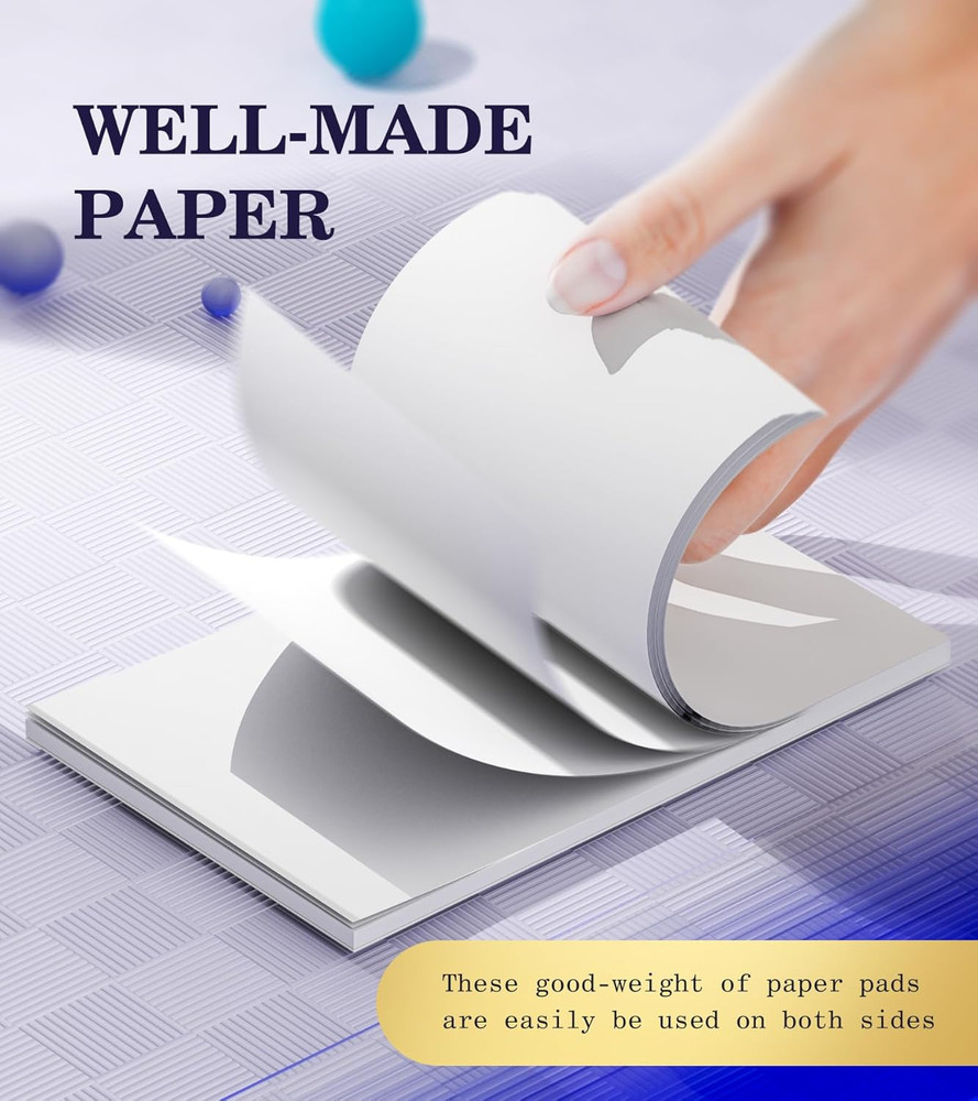 Small Note Pads 3X5 Pocket Notepad, 10 Pack Server Note Pads 3X5, White Memo ...