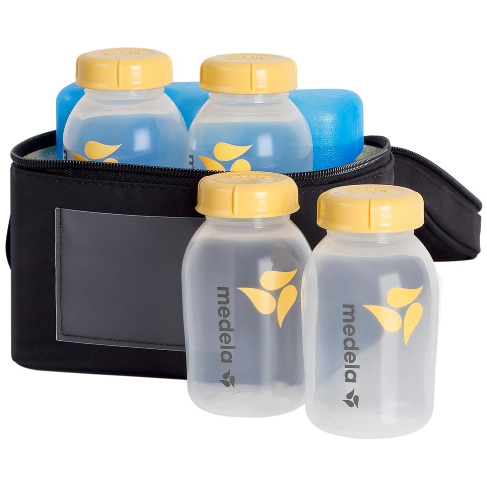 Breast Milk Cooler Set with Ice Pack & 5-oz Bottles