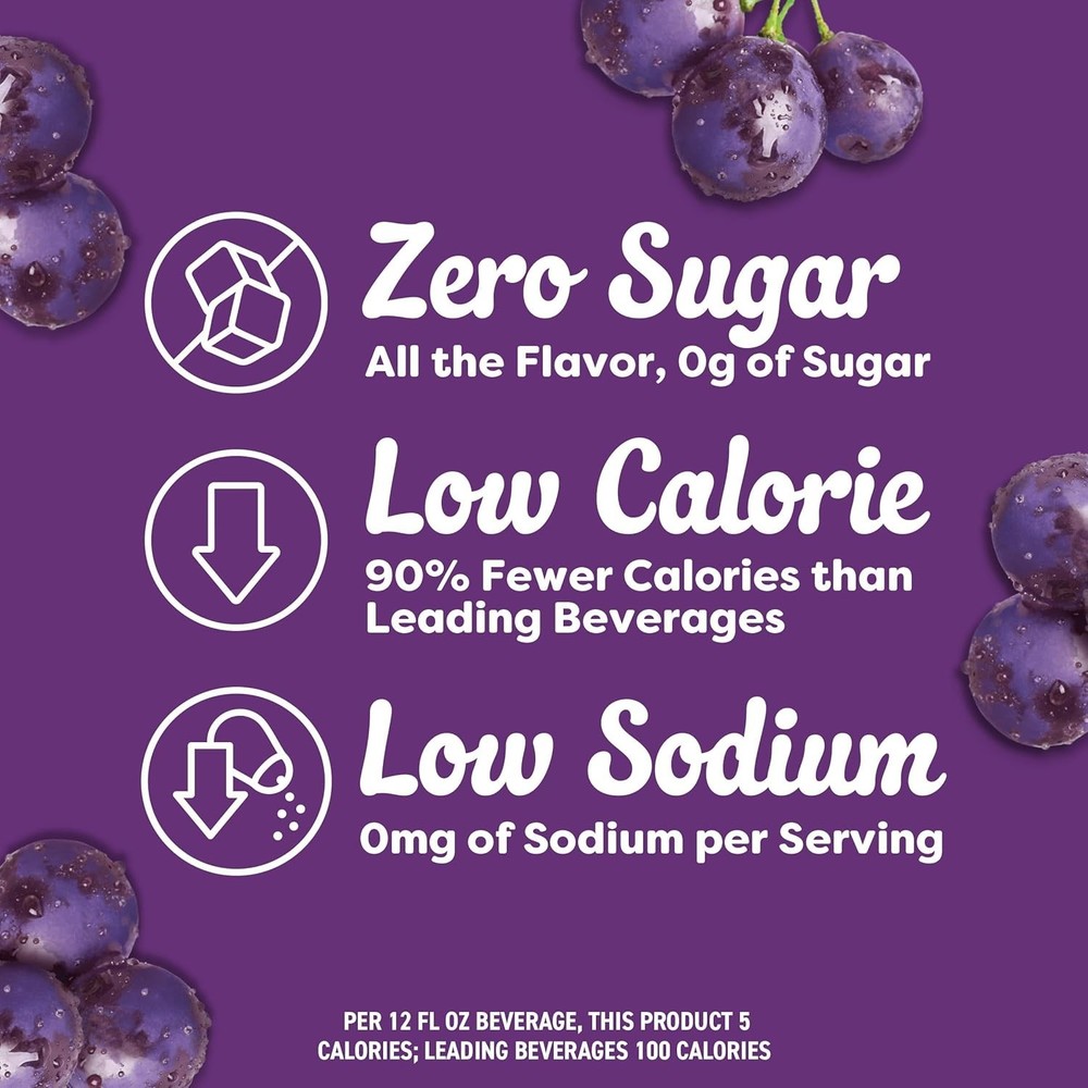 6 Count Concord Grape Flavor Drink Mix - Low Calorie Refreshment Packets