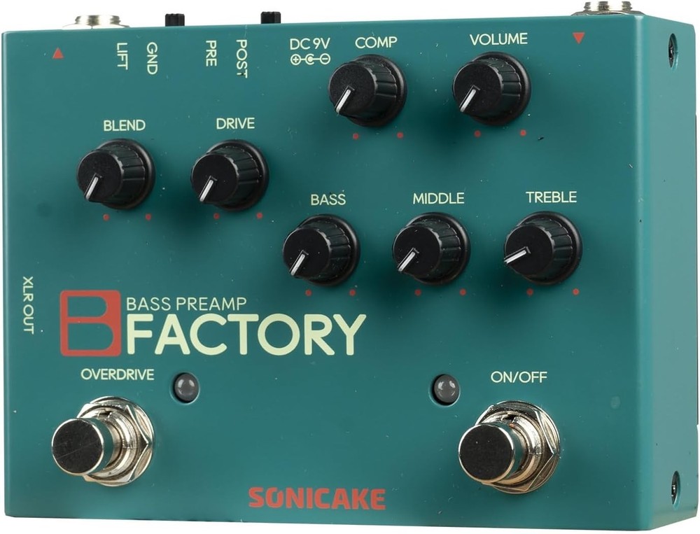 Analog Bass Pedal: Overdrive, Compression, EQ, Pristine Buffer Bypass