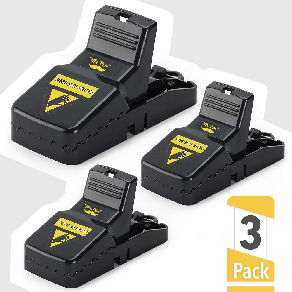 3-Pack Reusable Mouse Traps for Quick Pest Control | Easy No-Touch Design