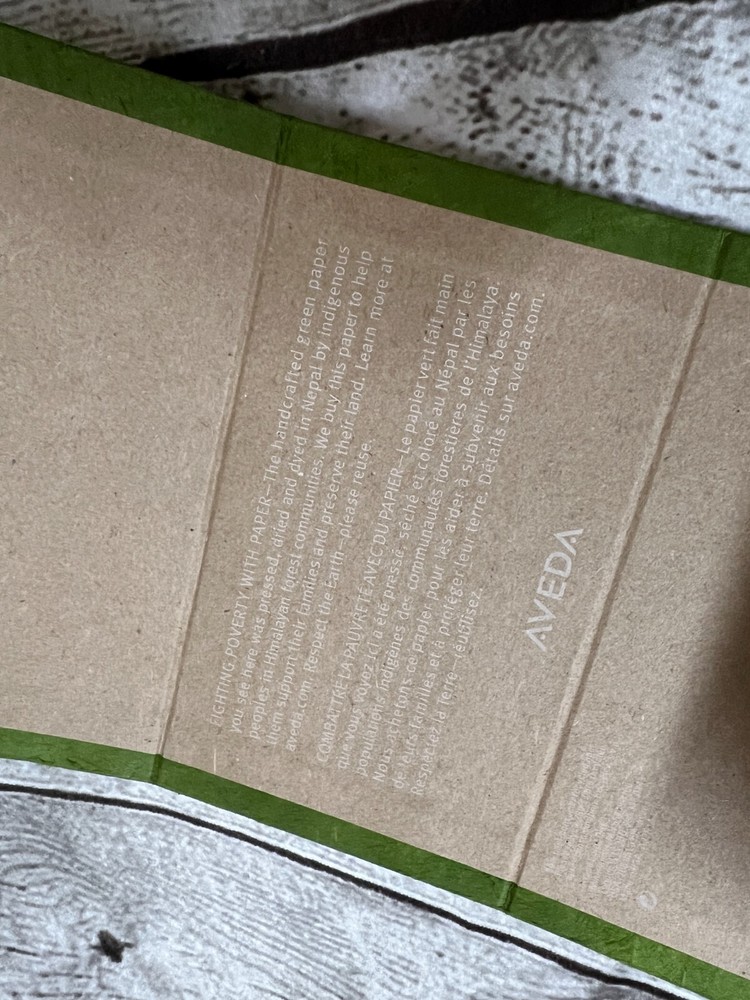 AVEDA FOLDABLE CARTON Gift EMPTY Box with ribbon #Small - NEW