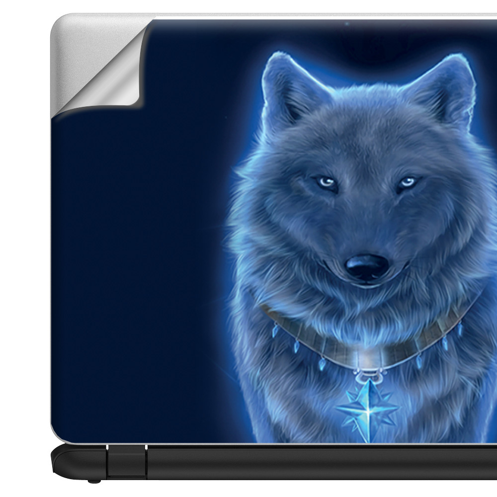 Universal Laptop Skins wrap for 15" - Glowing Celestial Wolf
