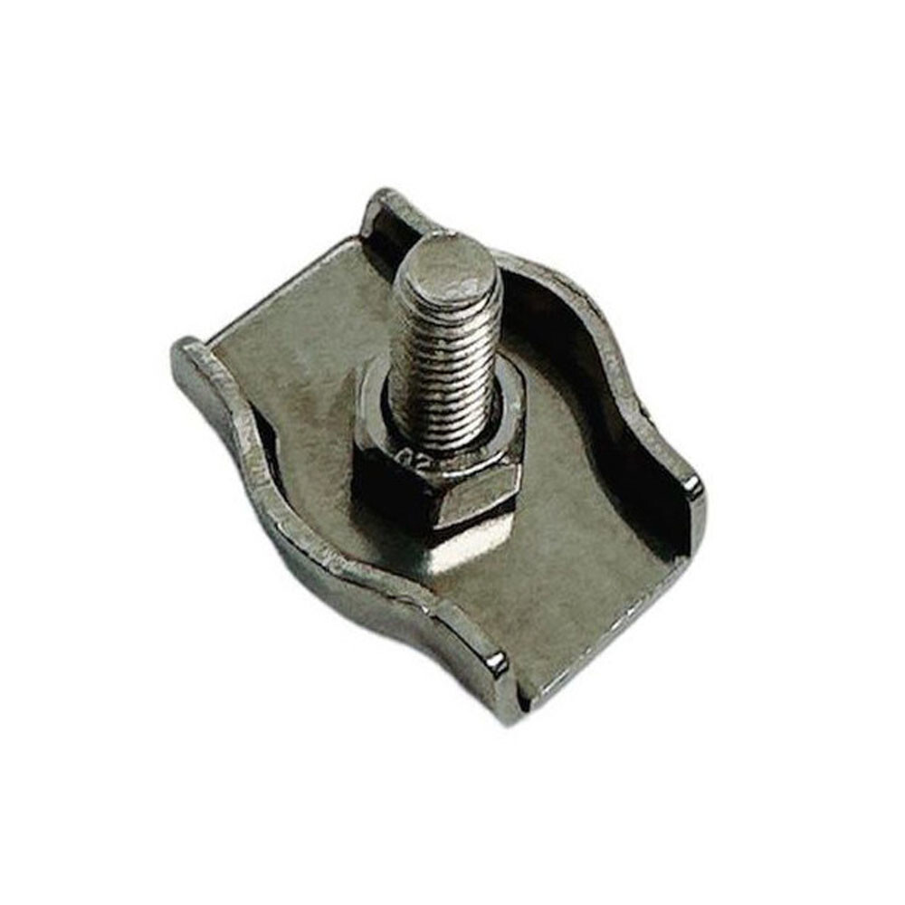 Simplex Single Bolt Wire Rope Clips,Stainless Steel for 1/8" Wire Cable 4 Pcs