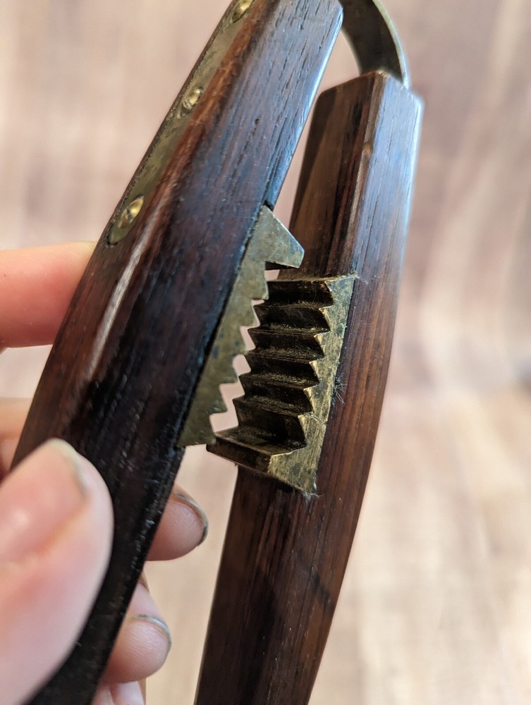 Vintage Brass And Wood Nutcracker