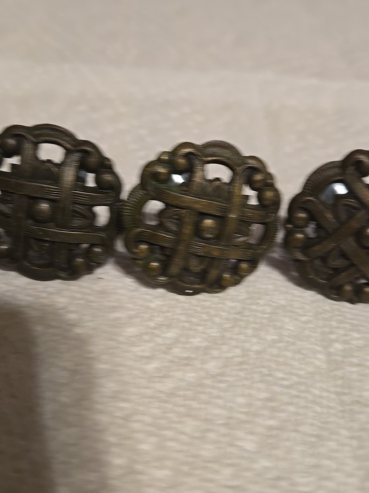 Vintage Round Brass Celtic Door Pulls