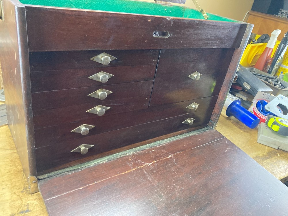 Early Handmade Custom Machinist Tool Chest Box