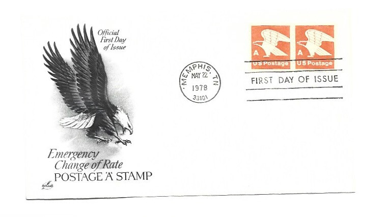 1743 'A' Eagle, coil pair  ArtCraft, FDC
