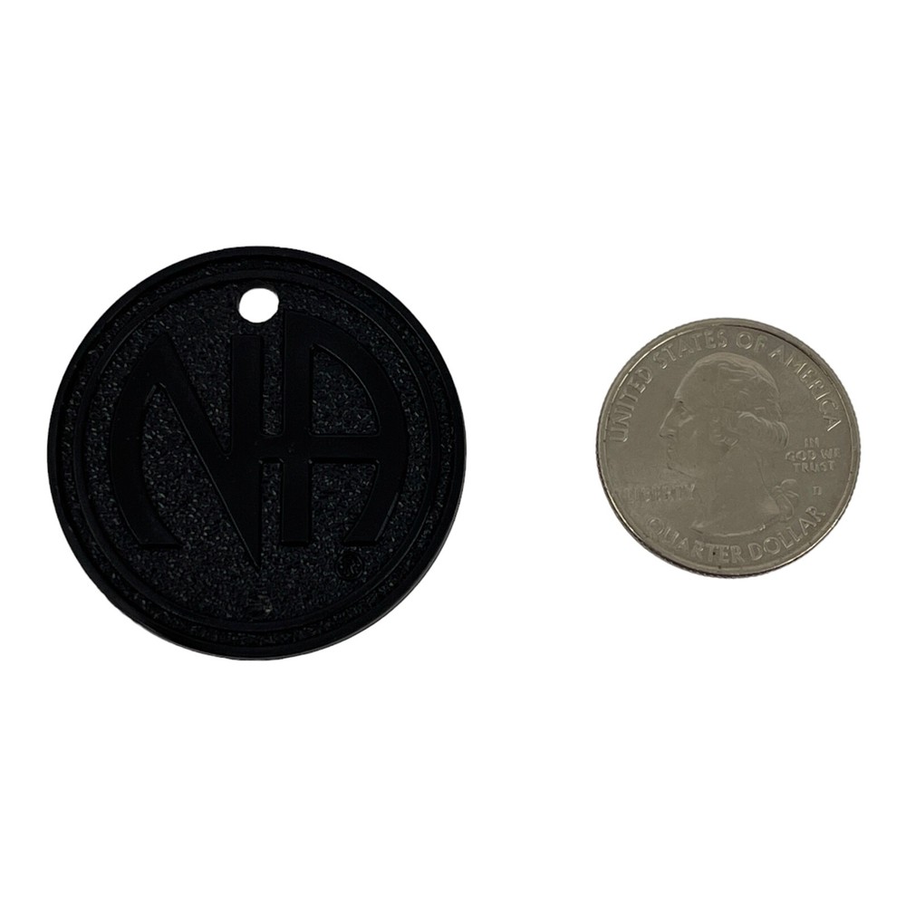 Narcotics Anonymous Chip Key Chain Black Multiple Years Anniversary 12 Piece