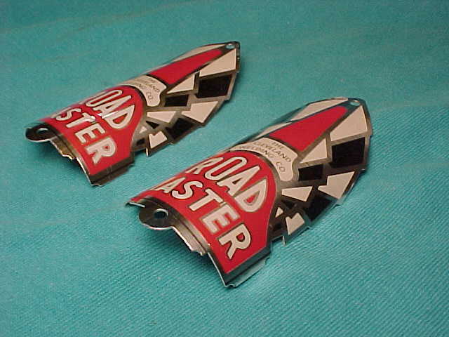 2 Roadmaster Balloon Tire Bicycle Head badge name plate Emblems