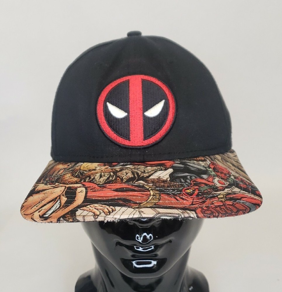 Marvel Comic Deadpool cap sublimated bill structured adjustable snap back