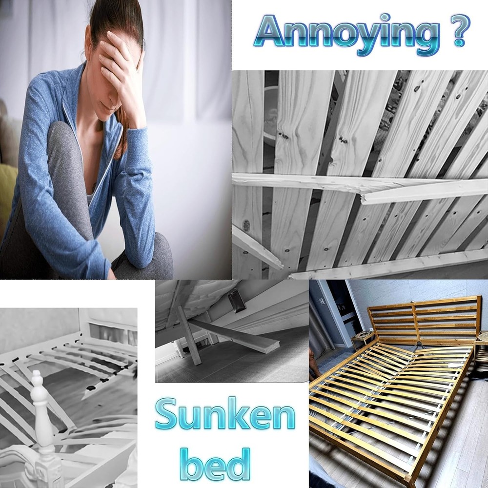2PC Bed Frame Support Legs Stabilizer Replacement Universal Slat Reinforcemen...
