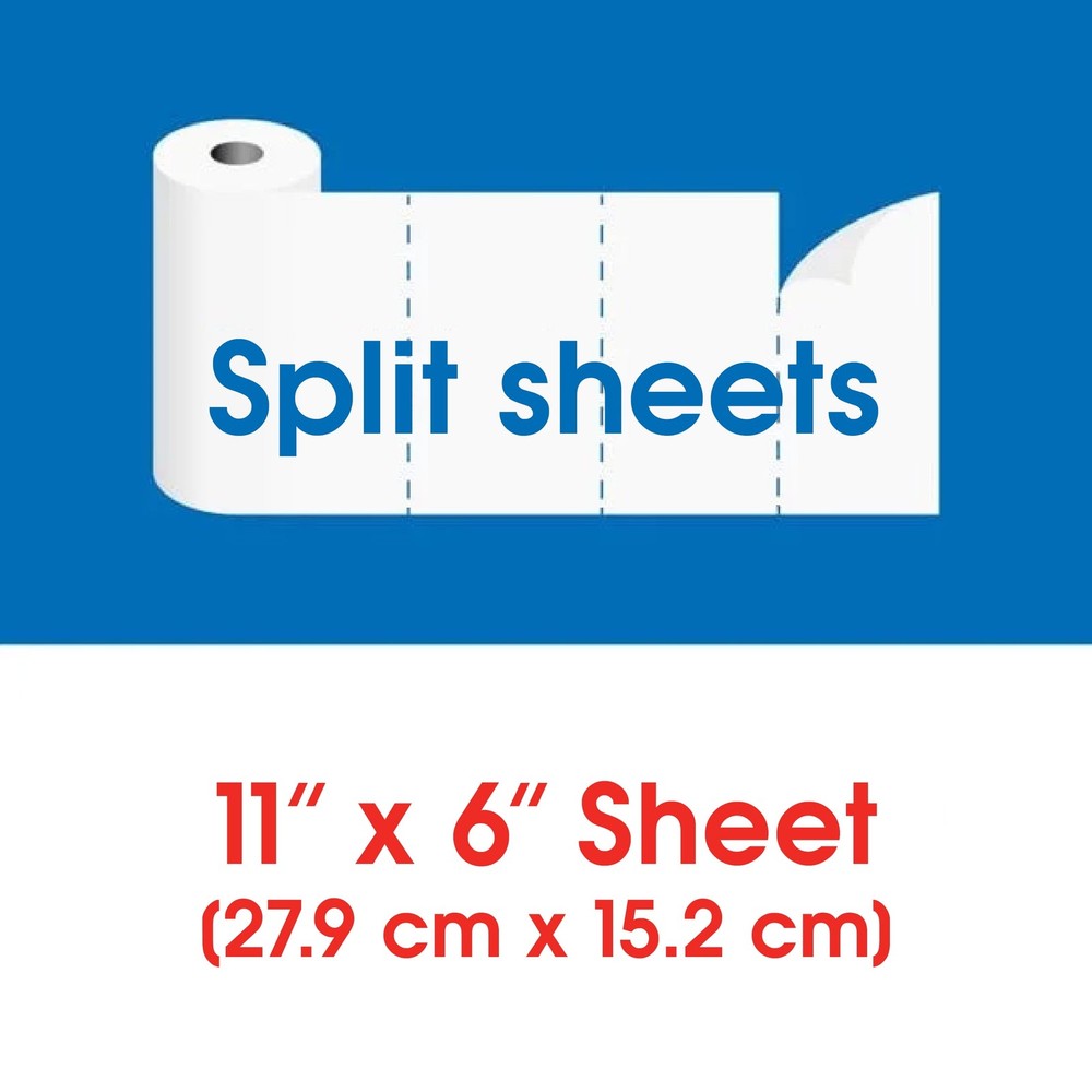 Everyday Strong Paper Towels, 6 Triple Rolls, Split Sheets