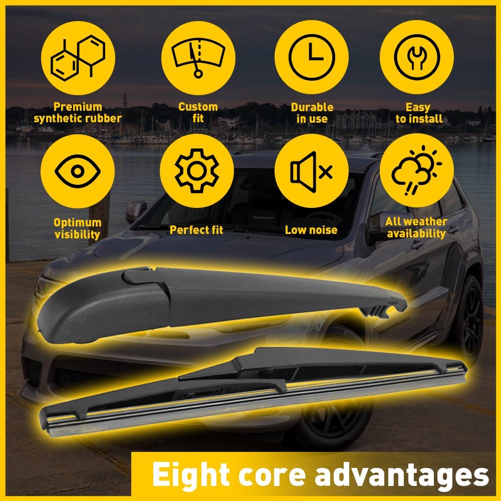 For 2011-2019 DODGE DURANGO Rear Windshield Wiper Arm & Kit Blade Set Assembly