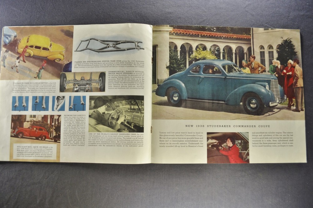 1938 Studebaker Catalog Brochure Commander President Sedan Coupe Nice Original