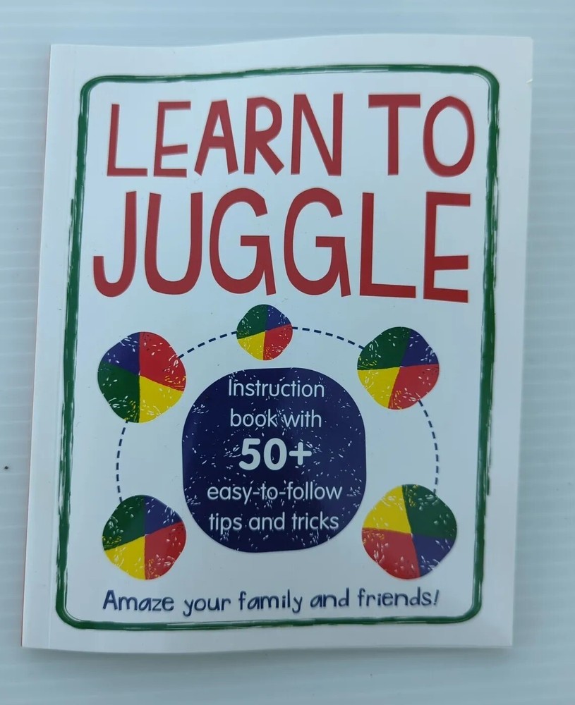 Learn to Juggle Instruction Book With Assorted Balls Lot