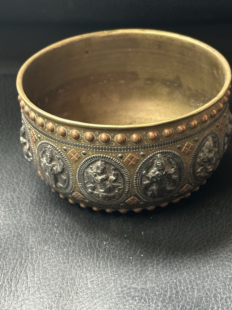 Antique Indian Bronze Puja Bowl (c.1900)