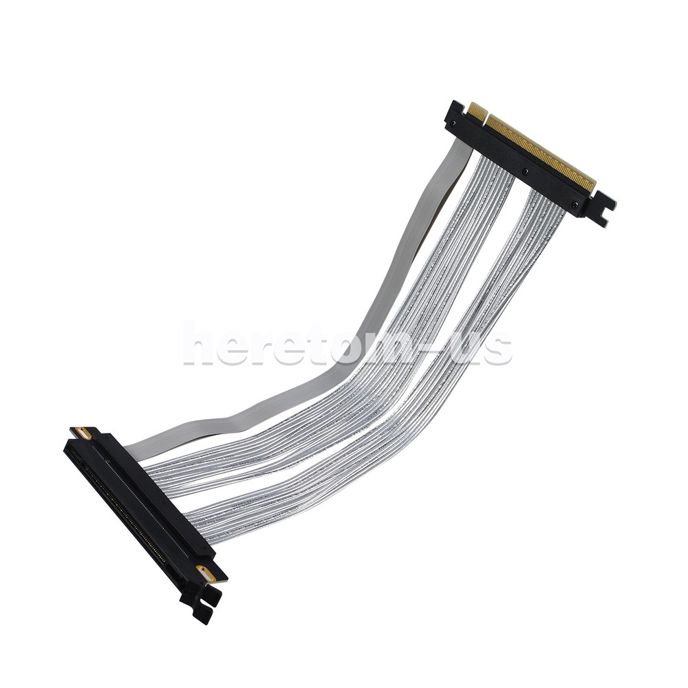 PCIE 4.0 Extension Cable 16x High Speed GPU Riser Graphics Card 180 Degree Cable