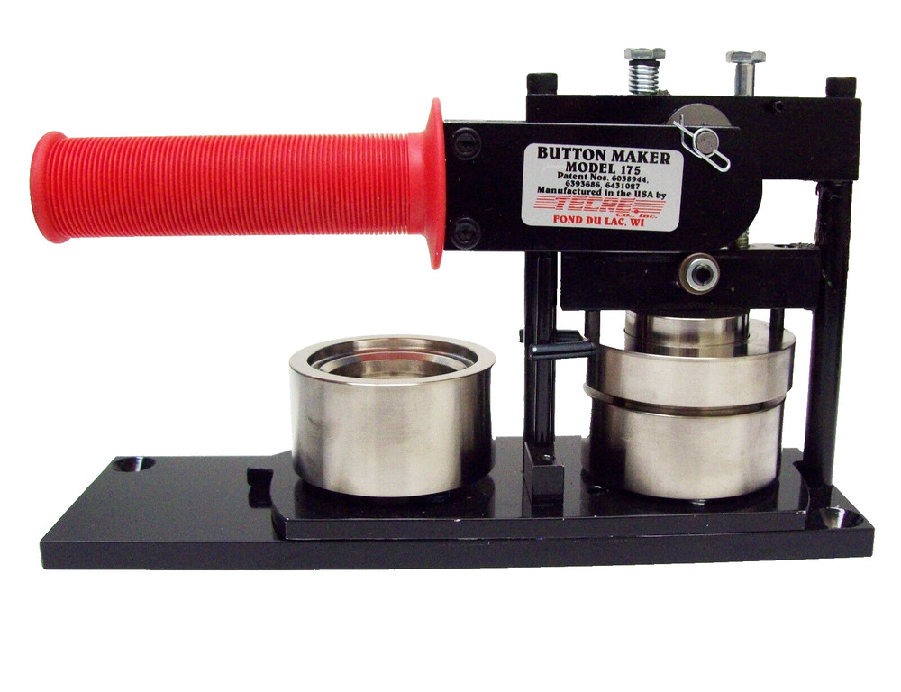 1.75" Button Making Kit - Button Machine, Button Boy Punch + 250 pinback parts