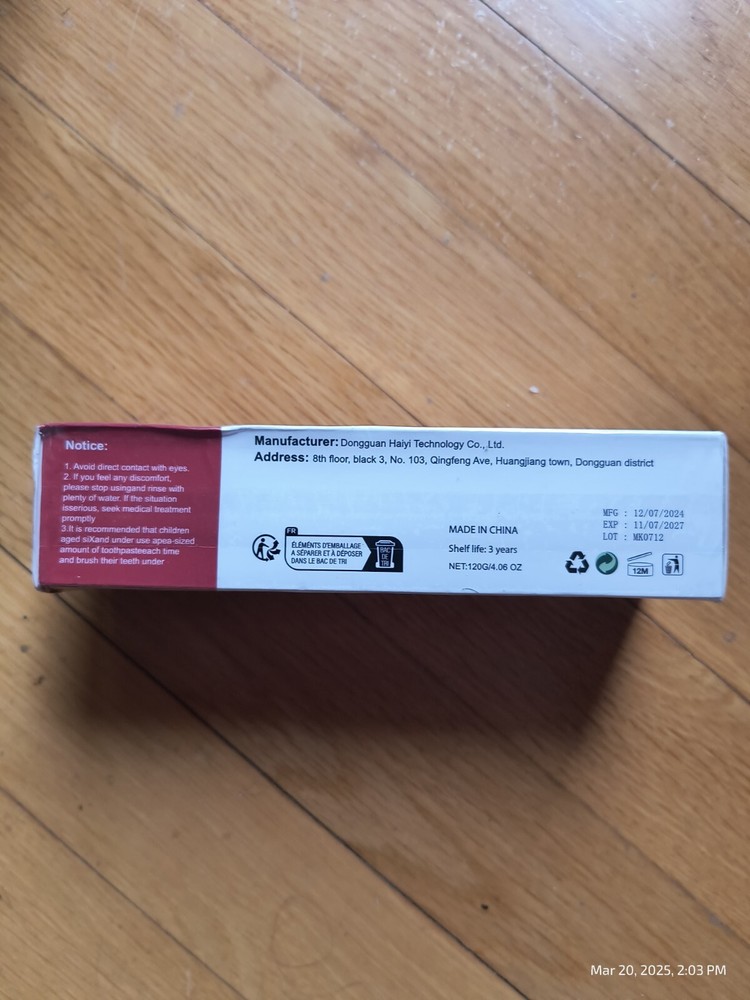 3X SP-6 Toothpaste Probiotic Brightening Toothpaste Teeth Whitening Ex 11/27