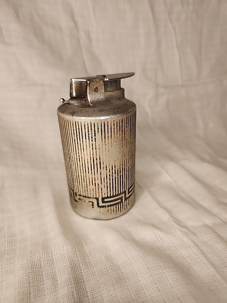 Vtg Ronson Varaflame Saturn Table Lighter Untested Blue Rhinestone