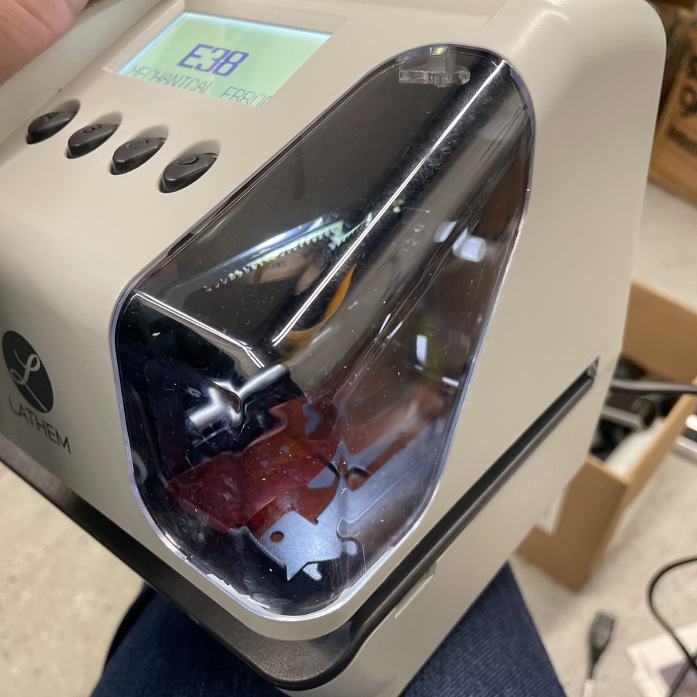 Lathem LT5000 Time Date Numbering Document Stamp, No Key, MECHANICAL ERROR MSG