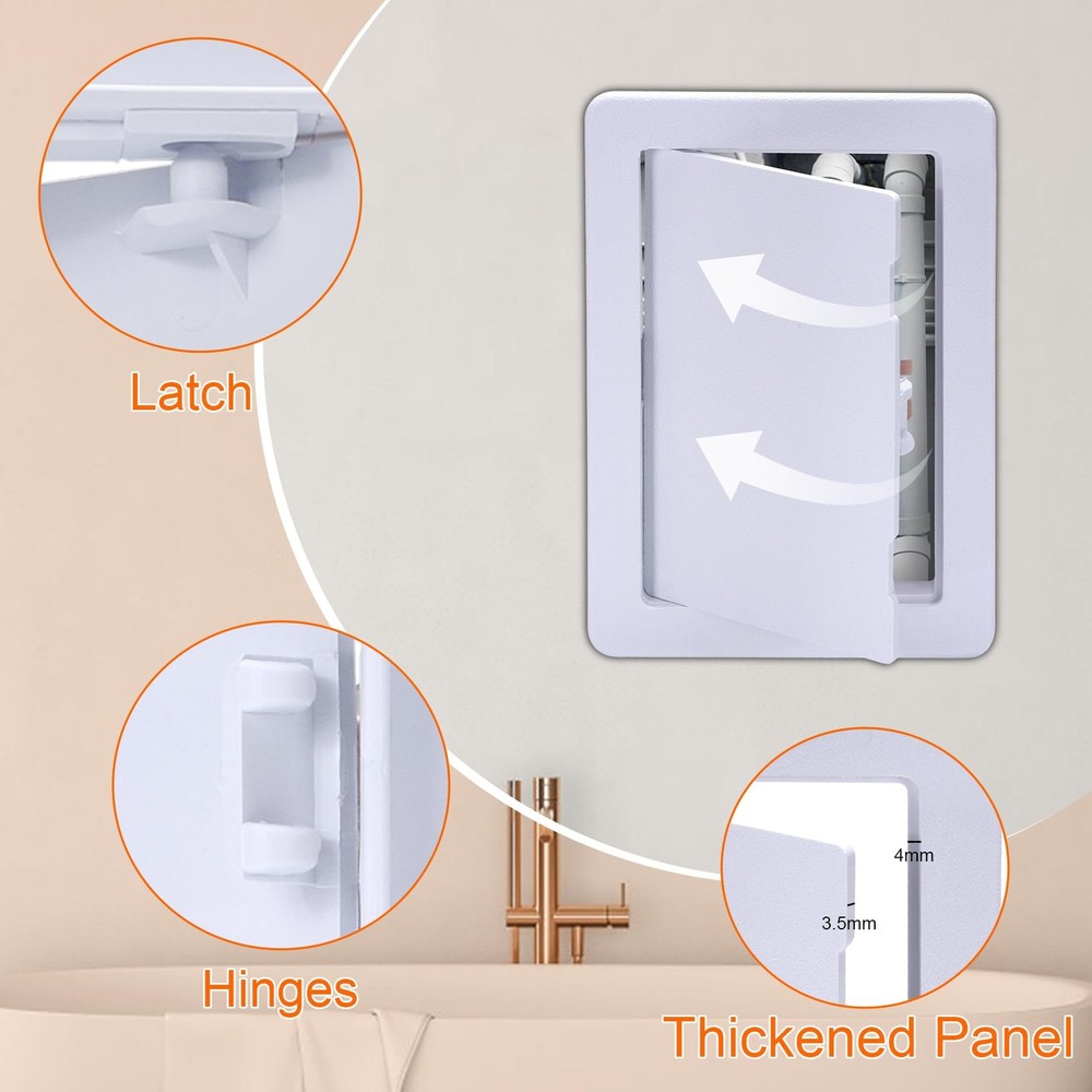 4x6 Plastic Access Panel Drywall Ceiling Plumbing Door White