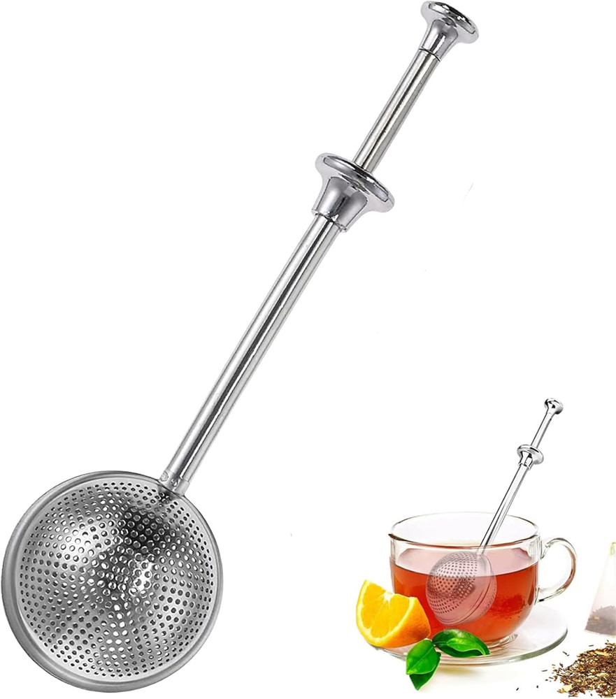 Long-Handle Tea Infuser – Stainless Steel Reusable Strainer for Loose Leaf