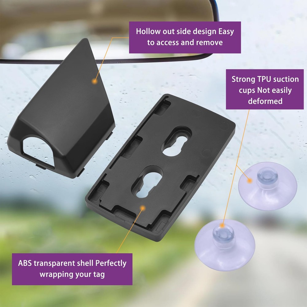 Windshield EZ Pass Holder - Super Strong Suction Cup Mount for EZ Pass, iPass...