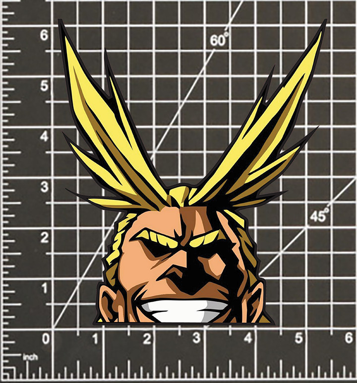 All Might My Hero Academia STICKER DECAL -Peeker Peeking- 4 Different Sizes
