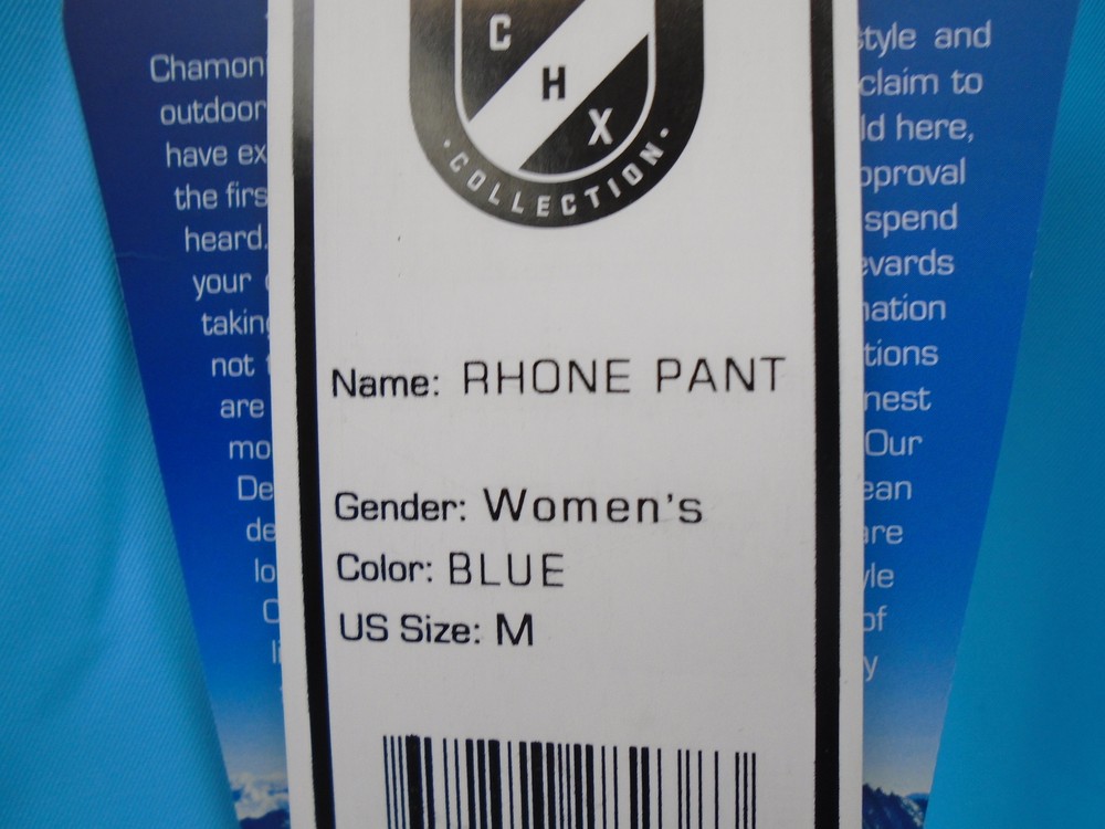 CHAMONIX CHX COLLECTION RHONE WOMENS MEDIUM SNOWBOARD / SKI PANTS BLUE