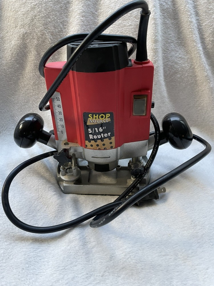 ShopSource 5/16” Electric Plunge Router Variable Speed Woodworking Tool