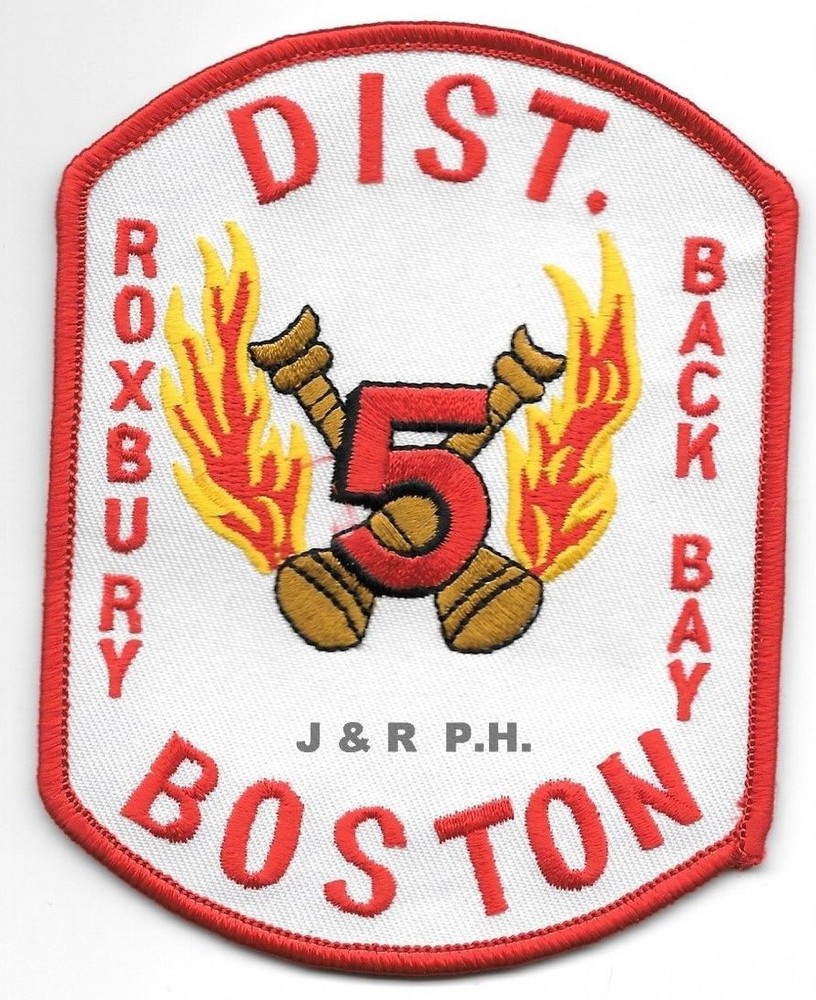 Boston  District - 5, MA  "Roxbury - Back Bay" (3.5" x 4.5") fire patch