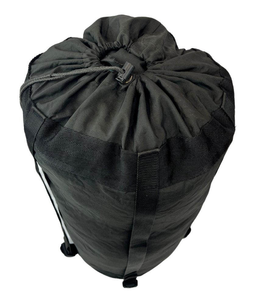 Used Good US Black Nylon 6-Strap Compression Stuff Sack *mocinc.1982*