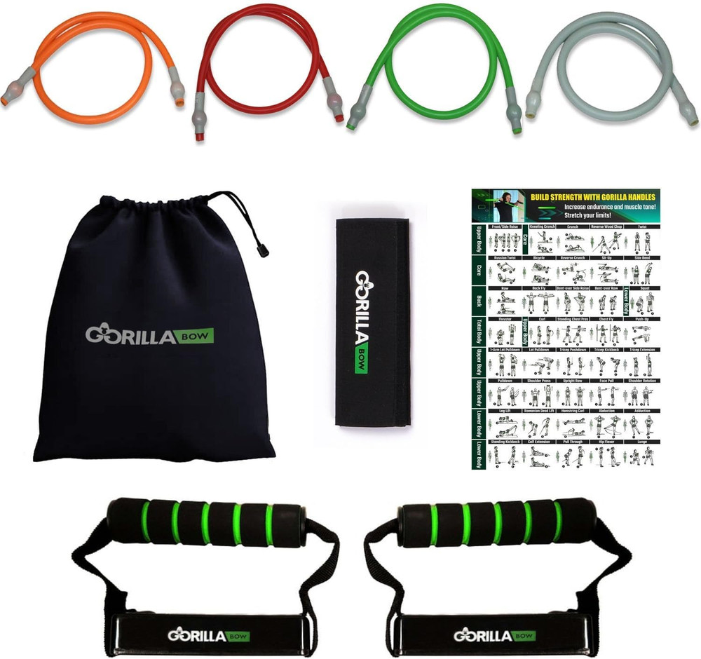 Resistance Bands with Handles Quick-Lock Multi-Layer Exercise Bands for Work Out