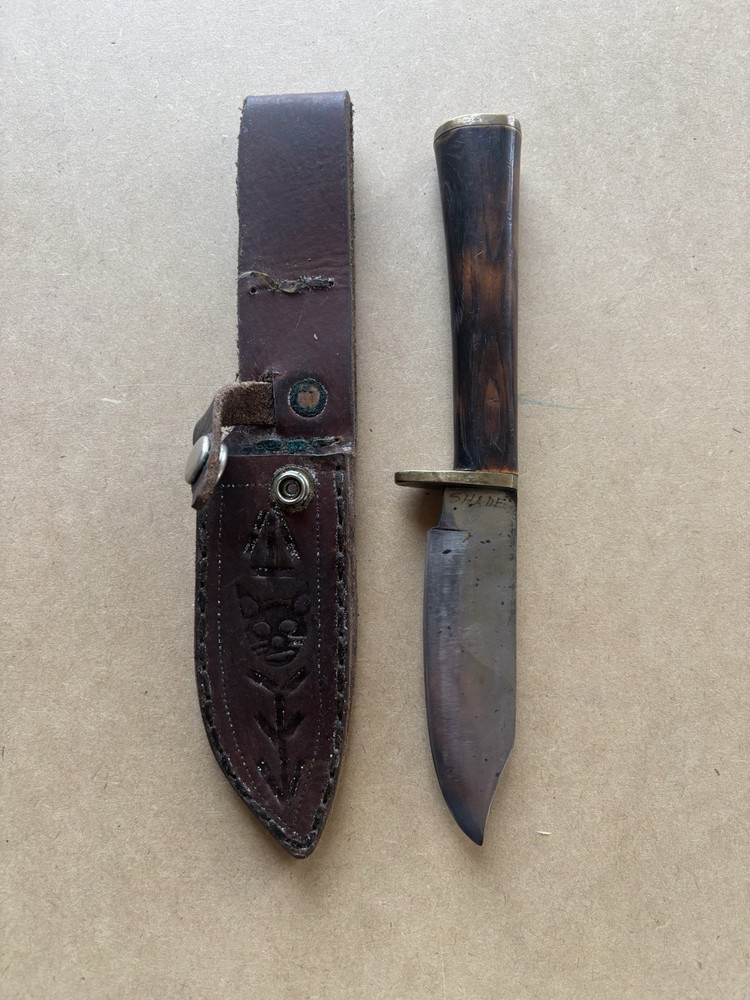 Vintage Custom Made  Fixed Blade Knife  Made By SHADE.