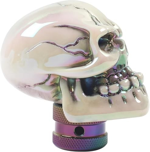 Skull Shift Knob, Custom Premium Shifter Handle, Compatible with Most White