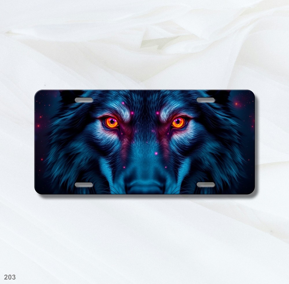 Hyperrealistic Wolf License Plate Personalized Front Plate Special Gift