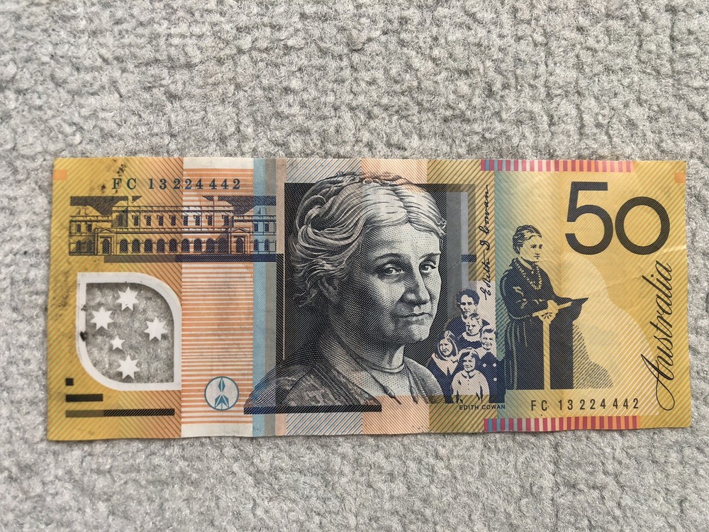 2013 $50 General Prefix Stevens Parkinson Binary Serial 6-Digit FC13224442
