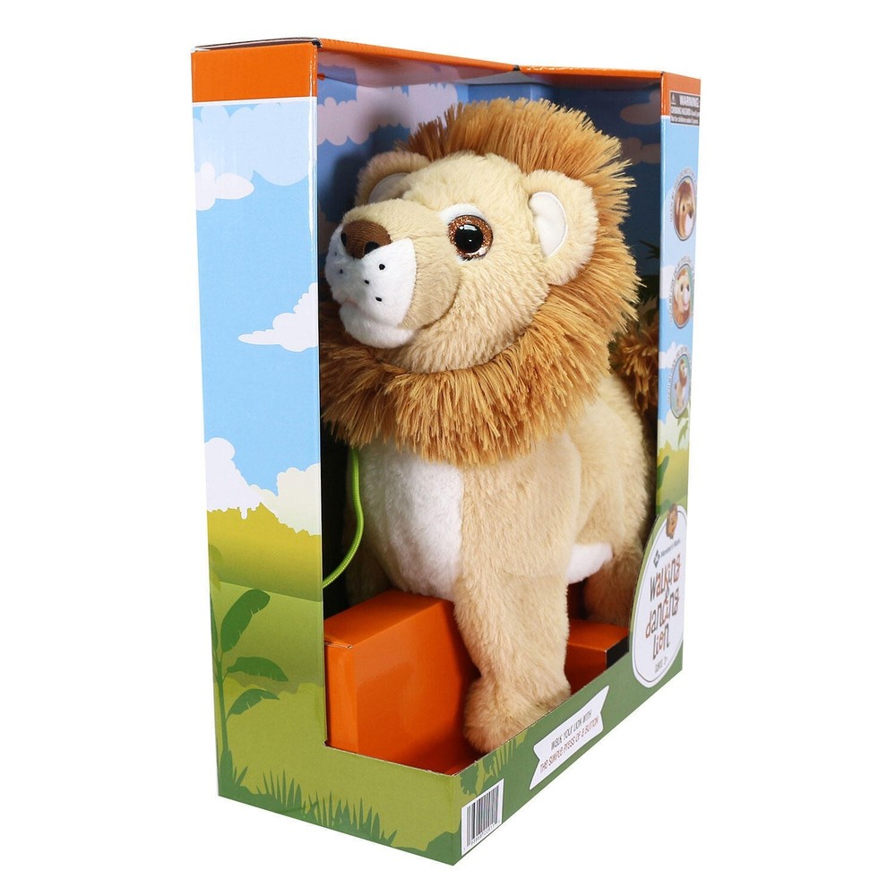 MEMBERS MARK WALKING & DANCING PLUSH, LION *DISTRESSED PKG
