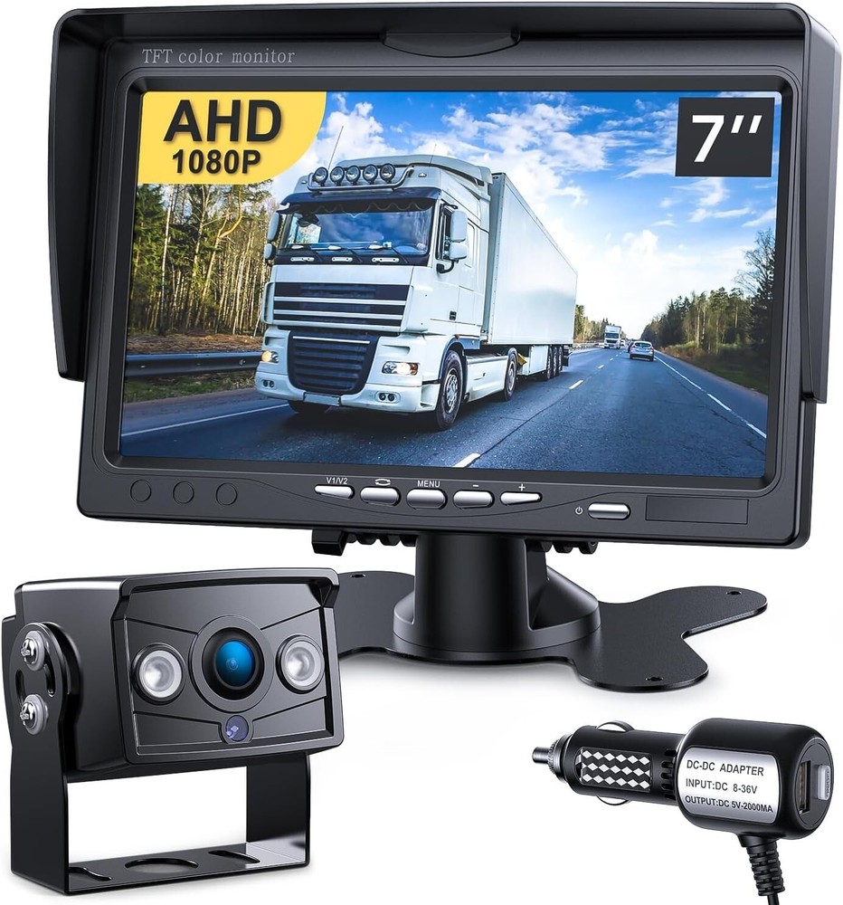 Versatile Rearview Camera System with Weatherproof Design - 50ft Night Vision