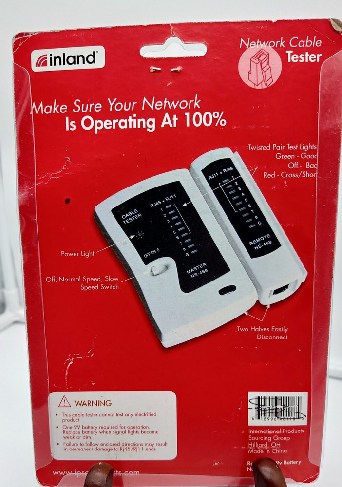 Inland Network Cable Tester New In PKG With Case