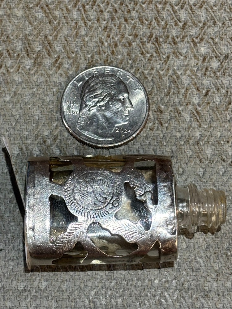 Sterling Silver perfume/beard oil bottle