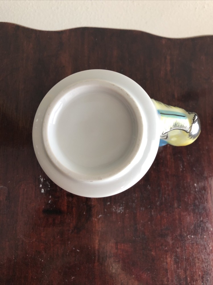 Parrot Macaw Mug Figural Handle Ceramic Coffee Cup 8 Oz